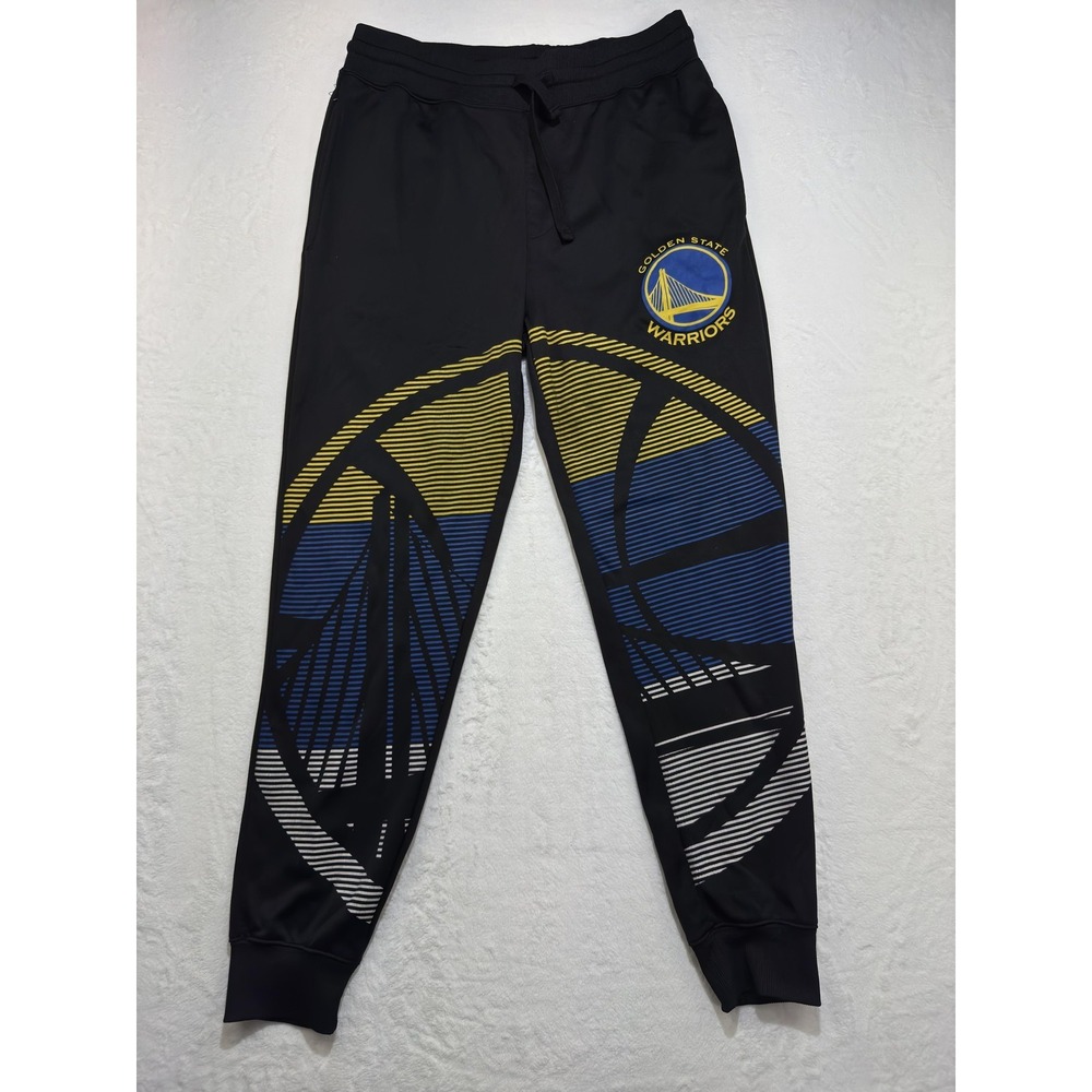 Goldenโ State Warriors Pants Mens Medium Black Blue Basketball NBA Joggers